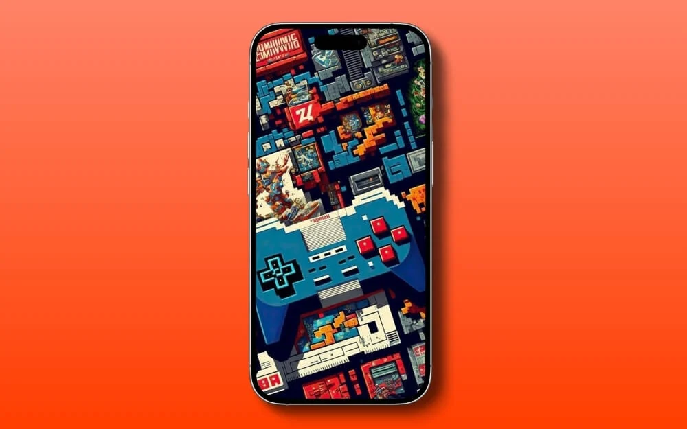 retro joystick gaming wallpaper