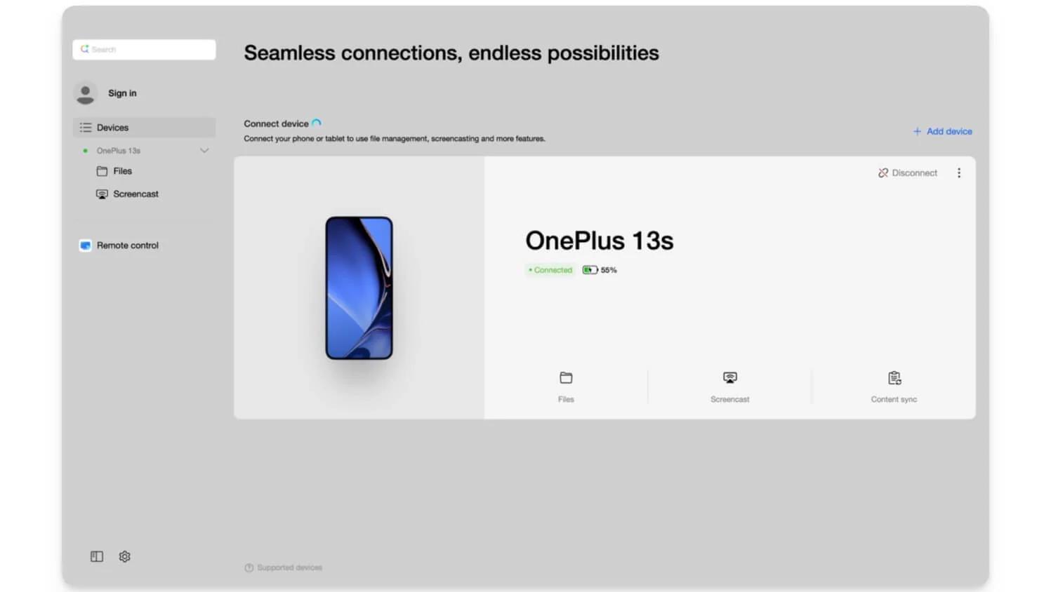 установить или подключить приложение install o+ connect app