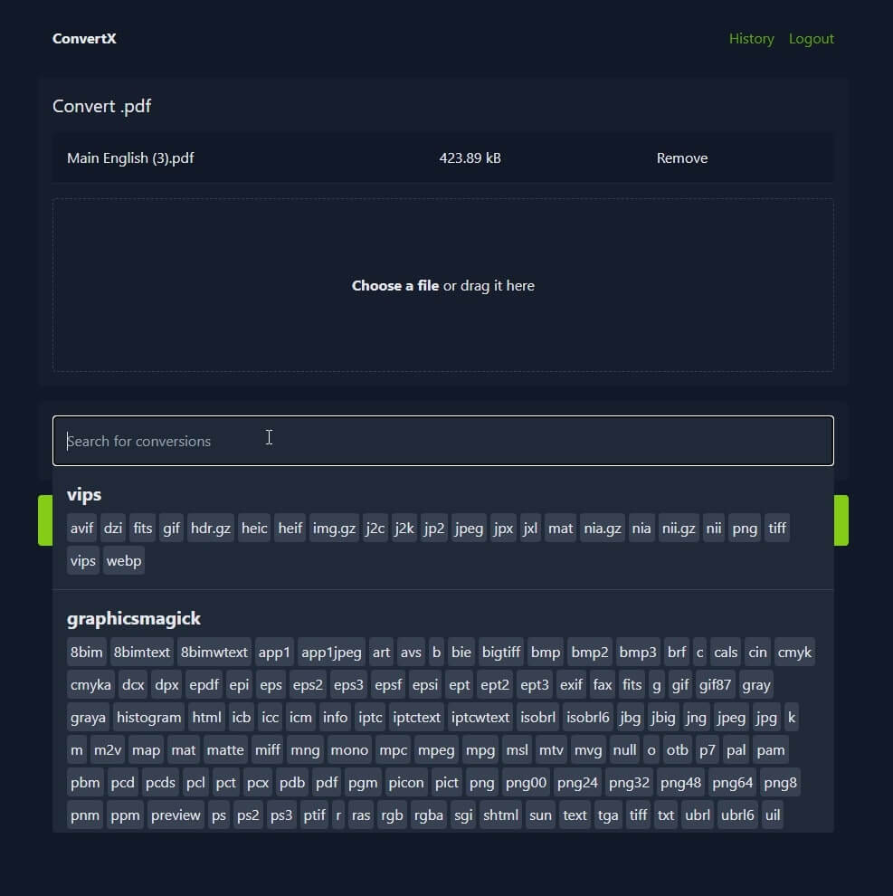 Convertx 画像変換ツール convertx image convertor tool