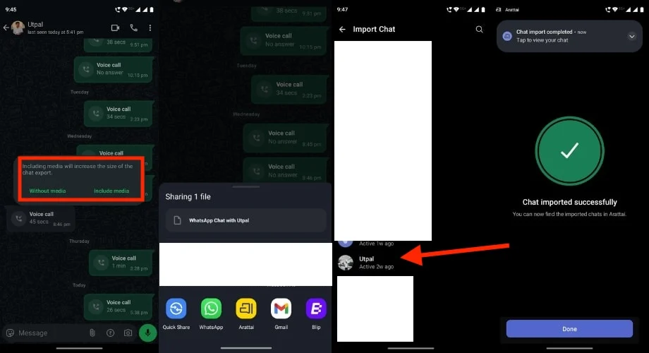 WhatsAppチャットをarattaiメッセンジャーに簡単に転送する方法 how to transfer your whatsapp chats to arattai messenger easily