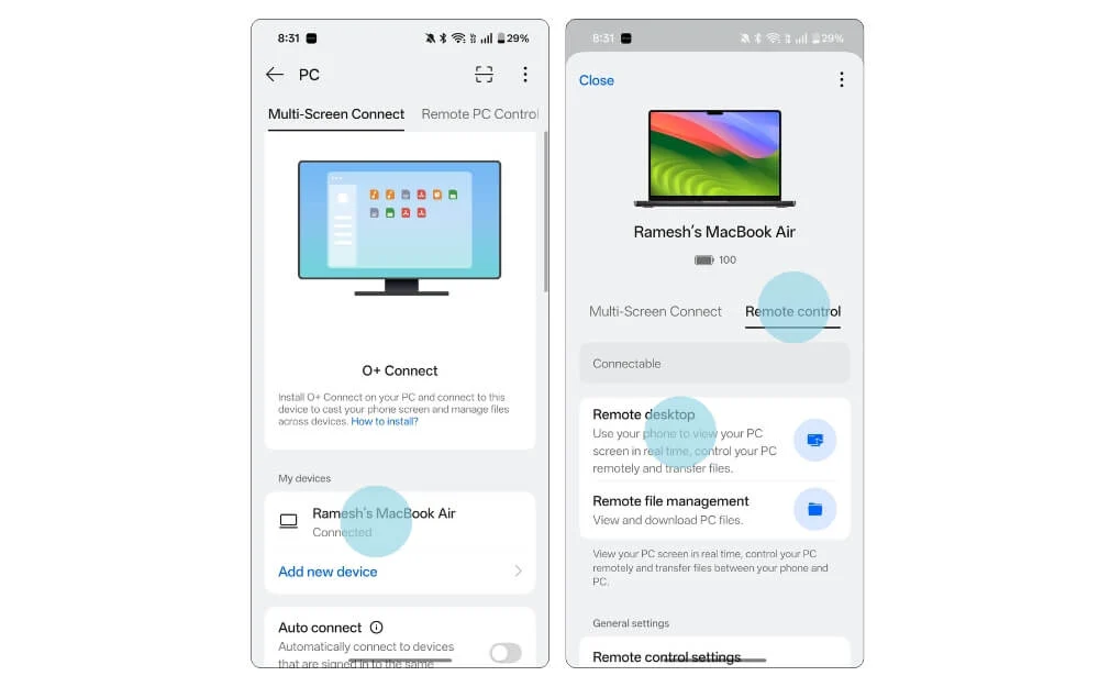 リモコンオプション remote control options