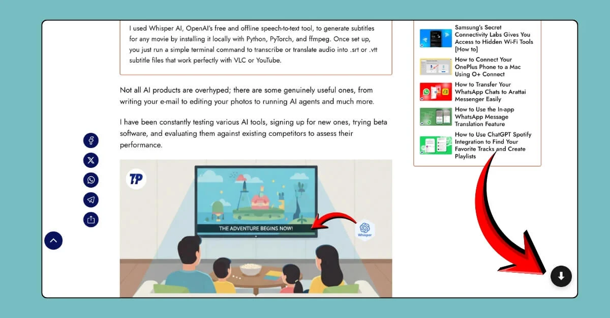 add auto scroll to any website 