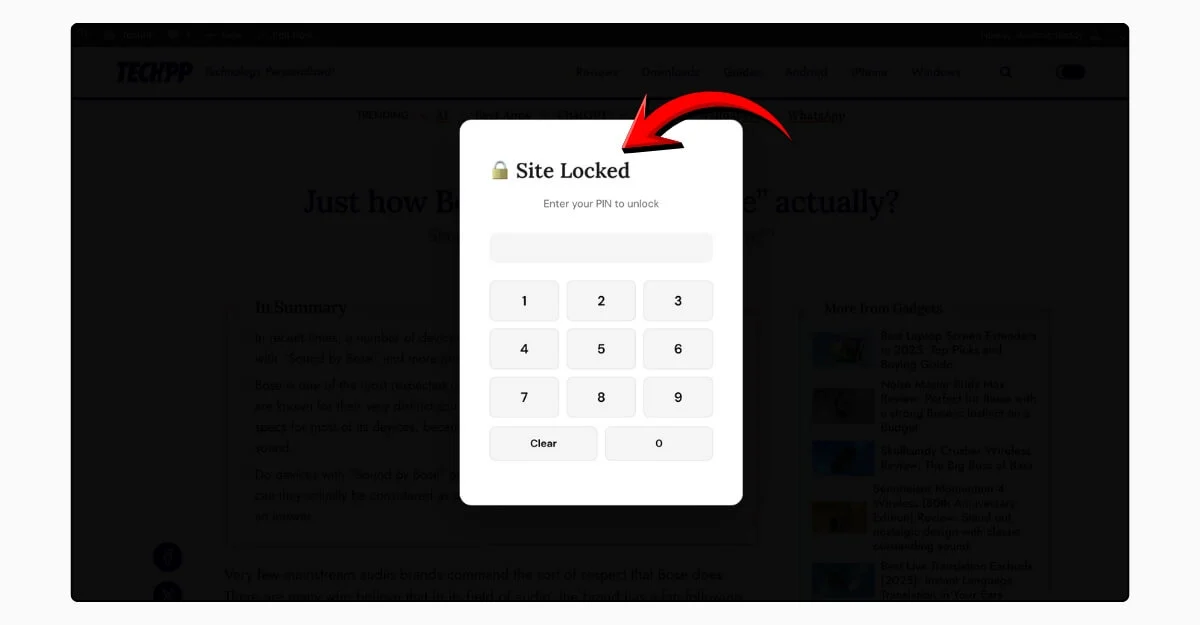 lock-website easily