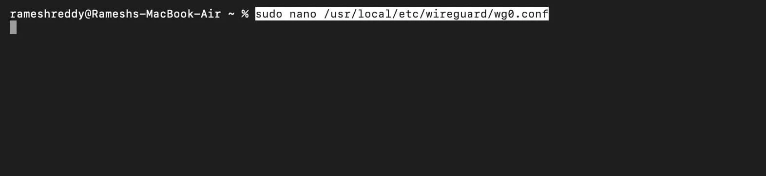 create your server config
