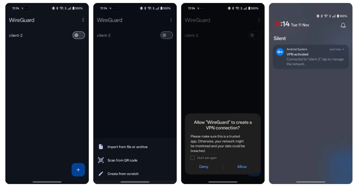 connect to your home vpn
