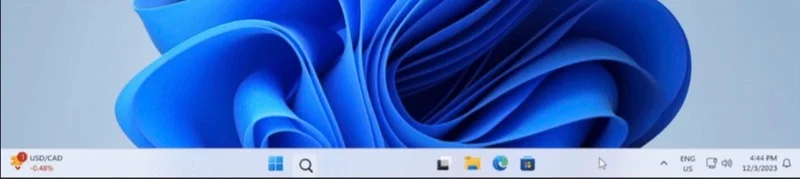 clicking on windows taskbar to hide it.