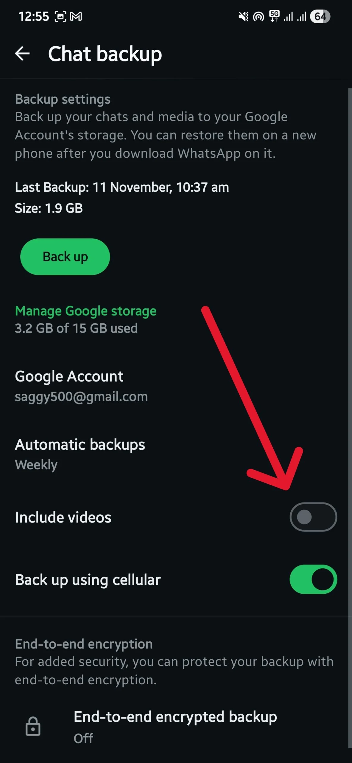 لقطة شاشة 20251117 125526 حجم واتس اب whatsapp backup too large? 5 tips to trim down the file size - screenshot 20251117 125526 whatsapp scaled