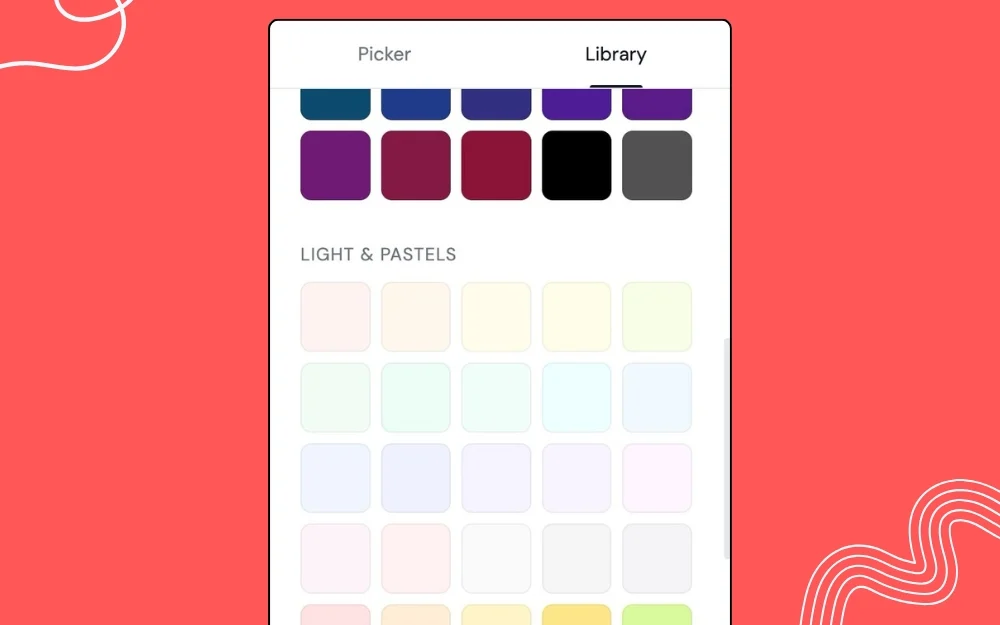 color picker extension with library 
