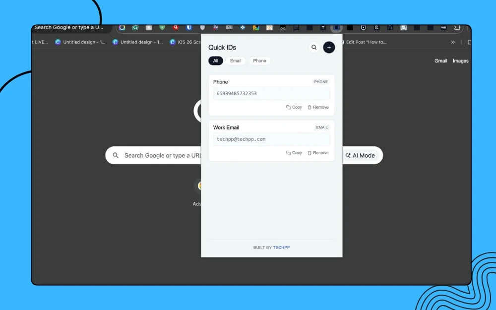 quick id's extension 