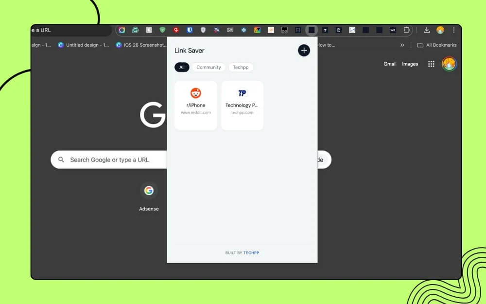 link saver google chrome extension