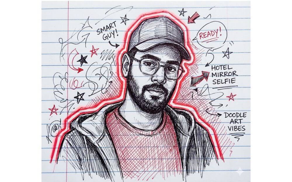 生成手绘肖像插图 generate a hand-drawn portrait illustration