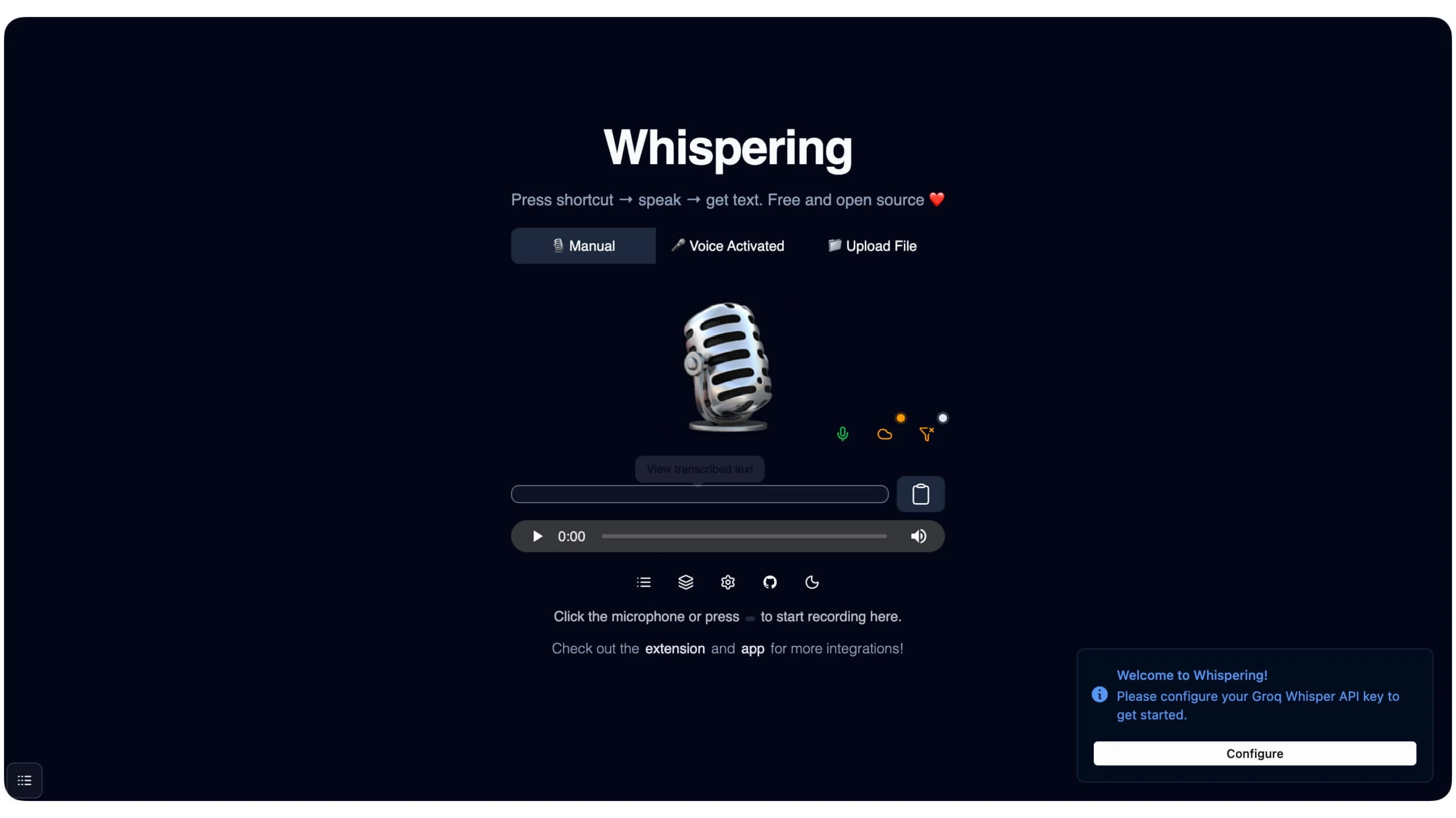 epicentre voice to text converter