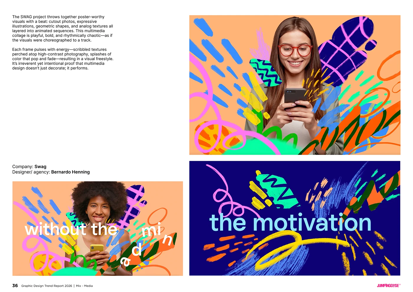 Contemporary mixed-media artwork showcasing depth through layered graphic elements