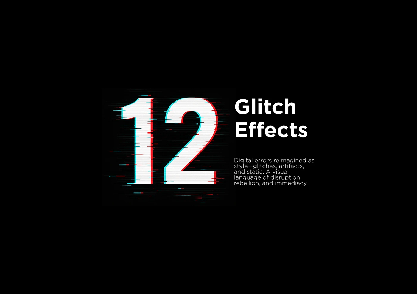 Glitch effect graphic design using controlled distortion and digital interference