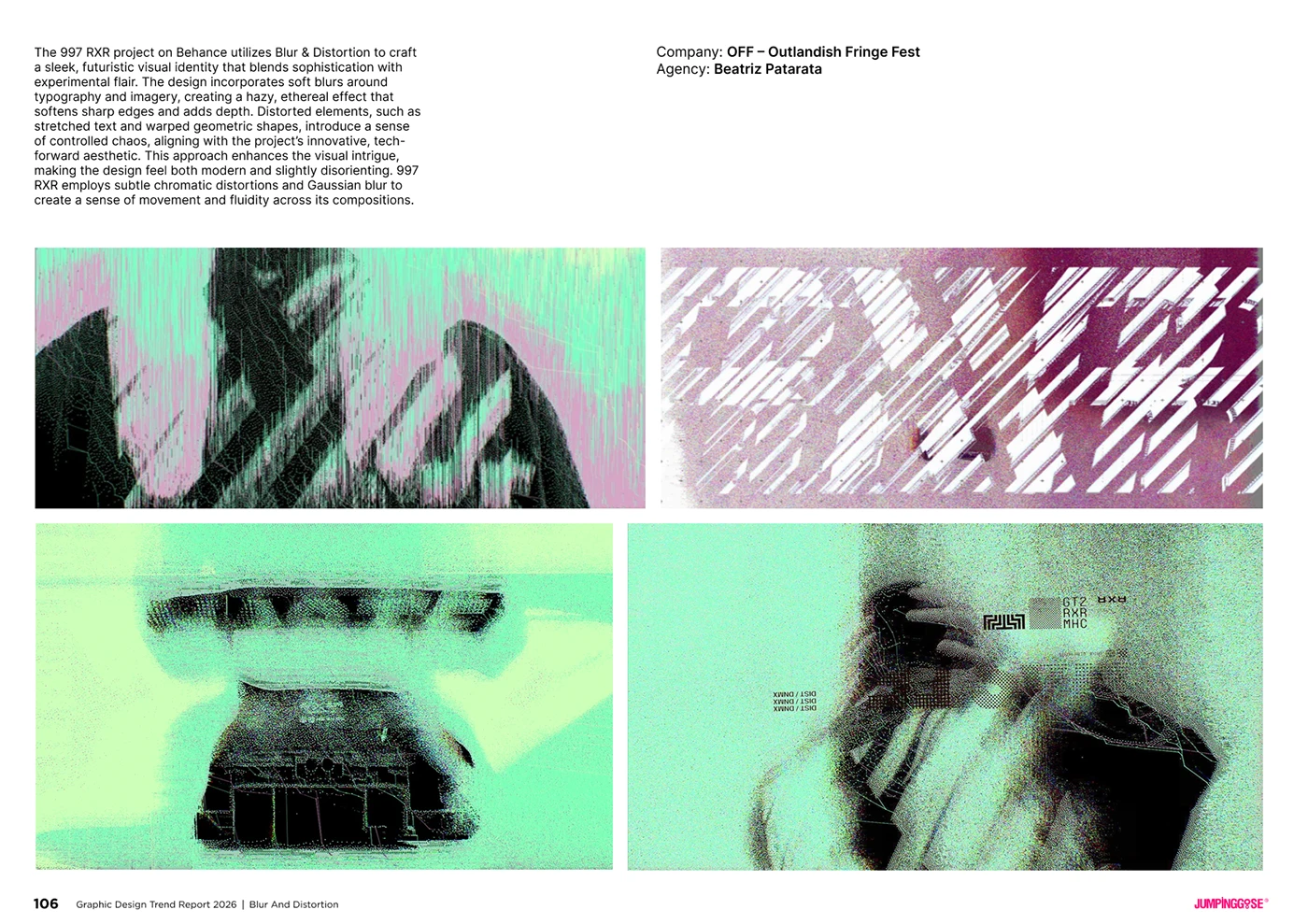 Contemporary design composition using blur and distortion to add texture and emotion