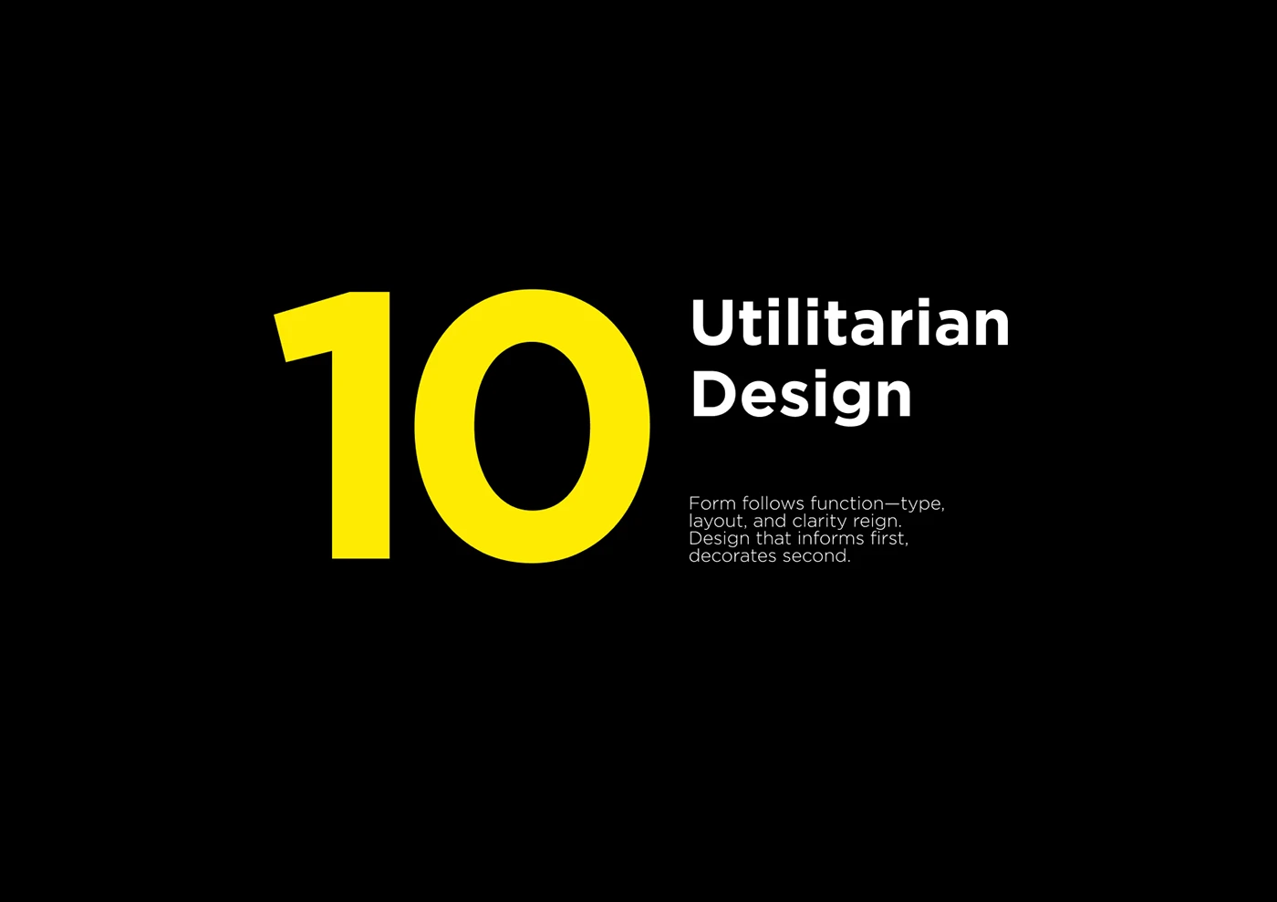 Utilitarian graphic design focused on clarity, hierarchy, and functional typography