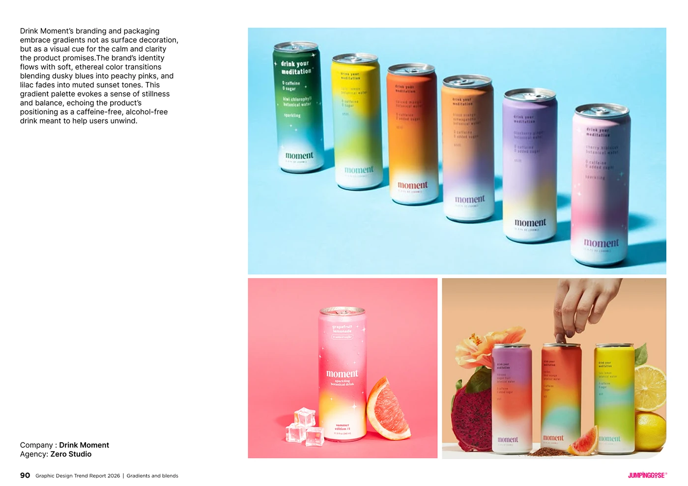 Modern graphic design using layered gradients and atmospheric color fades