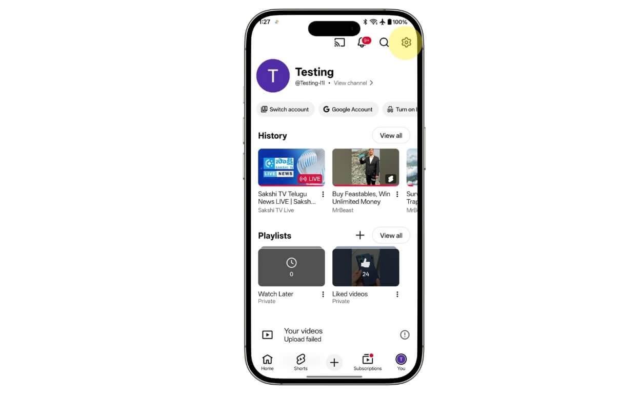 youtube app settings 