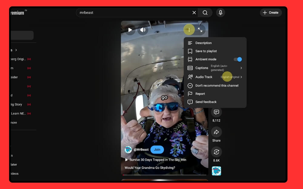 how to change audio track of videos on youtube shorts 
