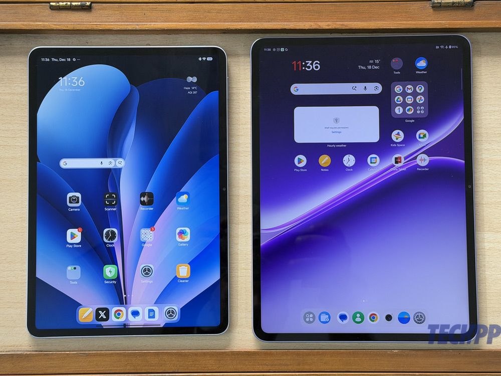 oneplus pad go 2 vs xiaomi pad 7 displays