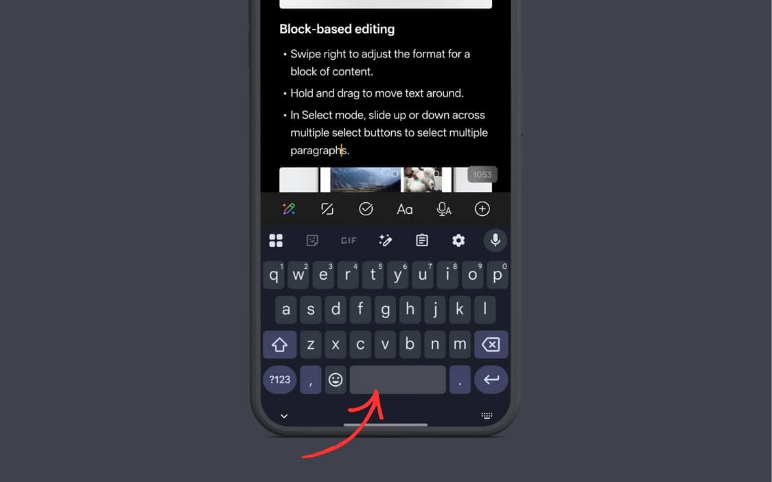 google gboard gesture shortcut 