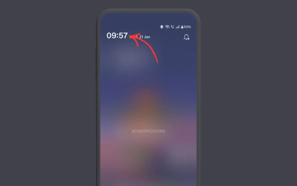 open clock and calendar from notification bar