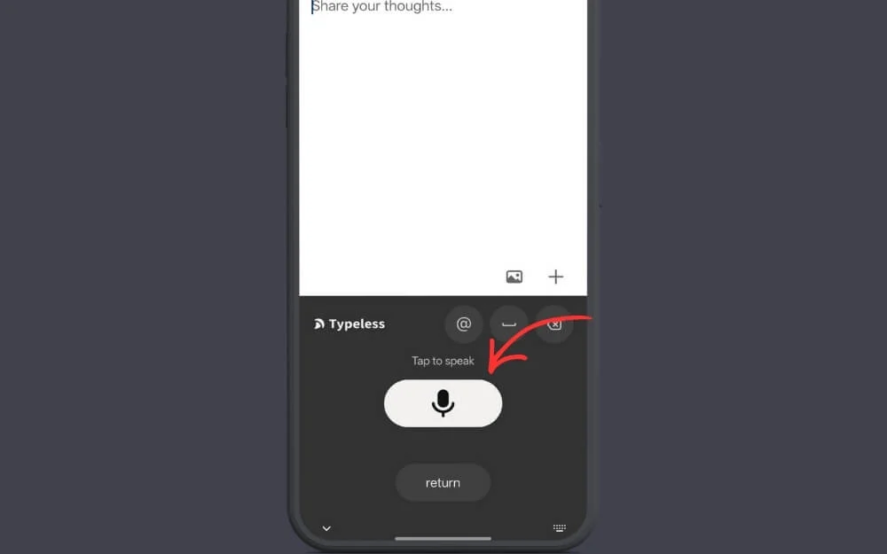 use voice input instead of typing
