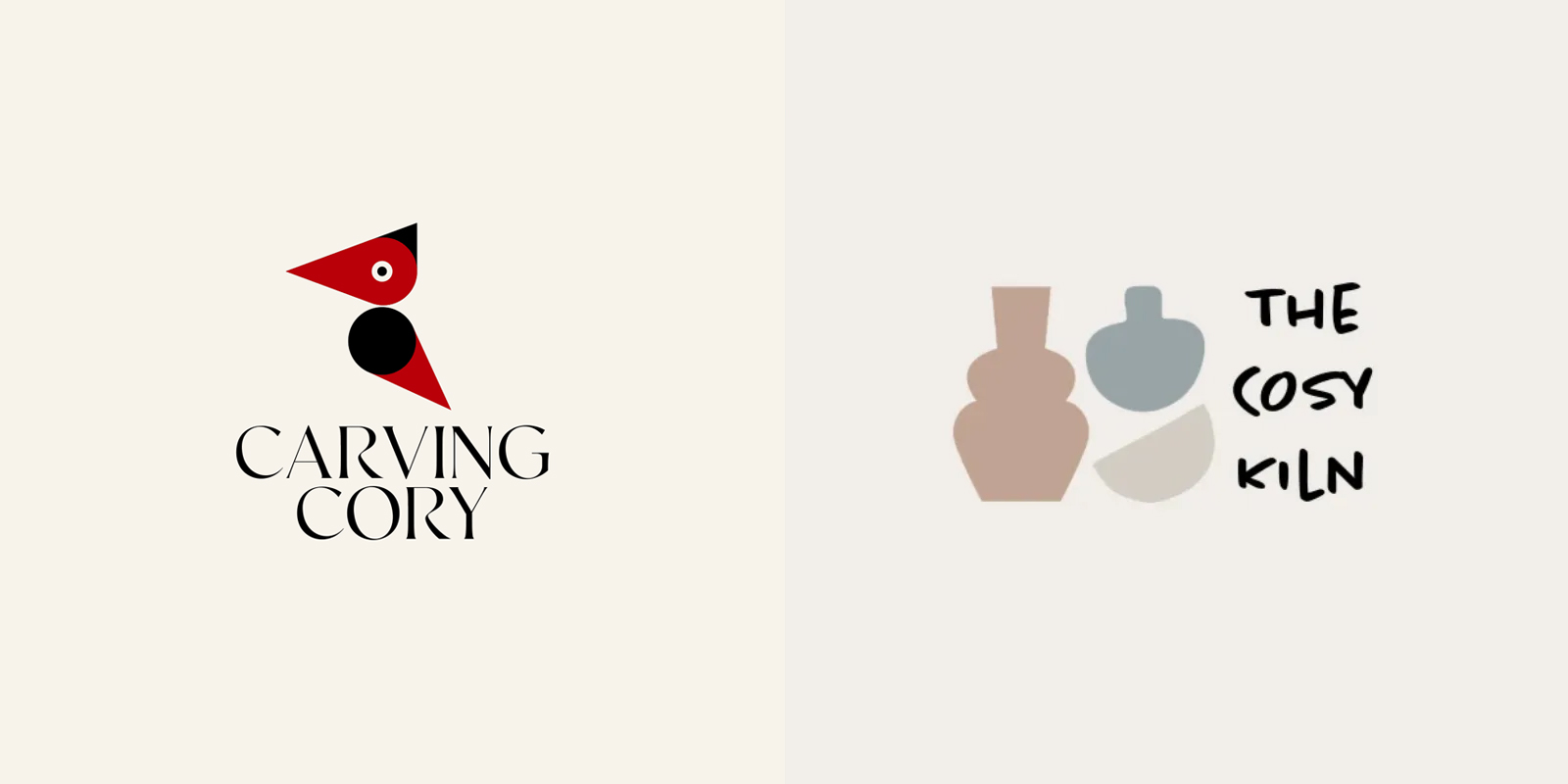 Warm organic logo design with soft shapes and friendly color palette for approachable branding