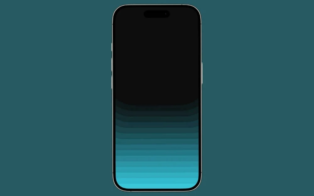 wallpaper layar kunci memudar gradien teal bertumpuk stacked teal gradient fade lock screen wallpaper