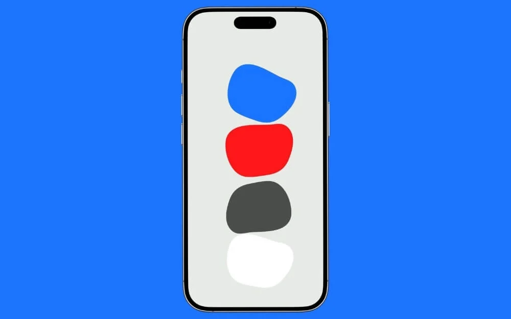 wallpaper layar kunci bentuk warna organik bertumpuk stacked organic color shapes lock screen wallpaper