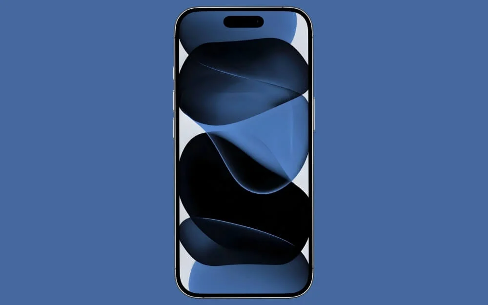 gradien biru tua yang bengkok membentuk wallpaper layar kunci twisted dark blue gradient forms lock screen wallpaper