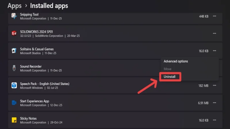 uninstal unwanted apps