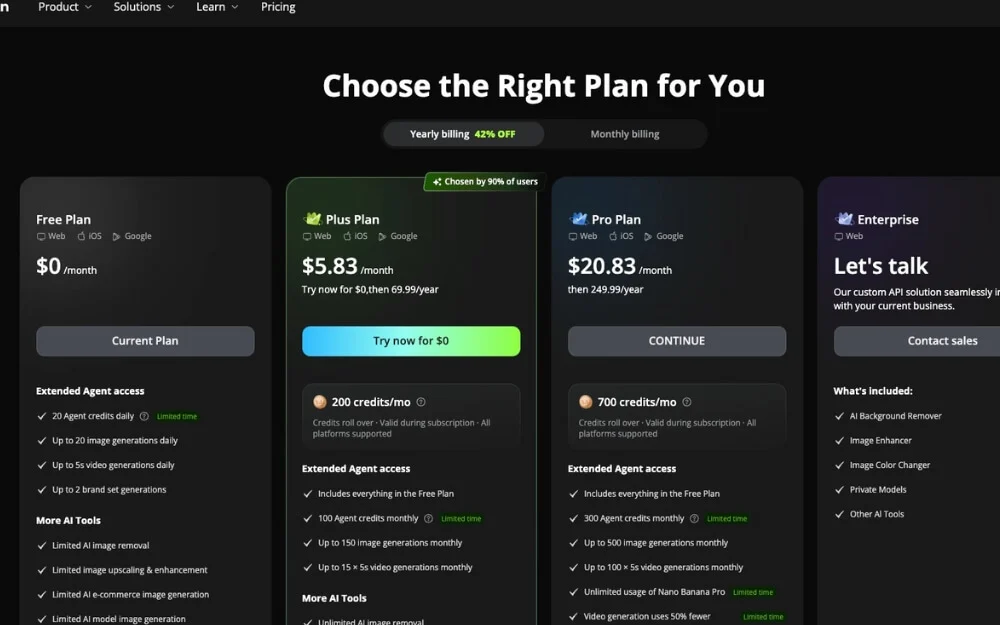 x design pricing and plans