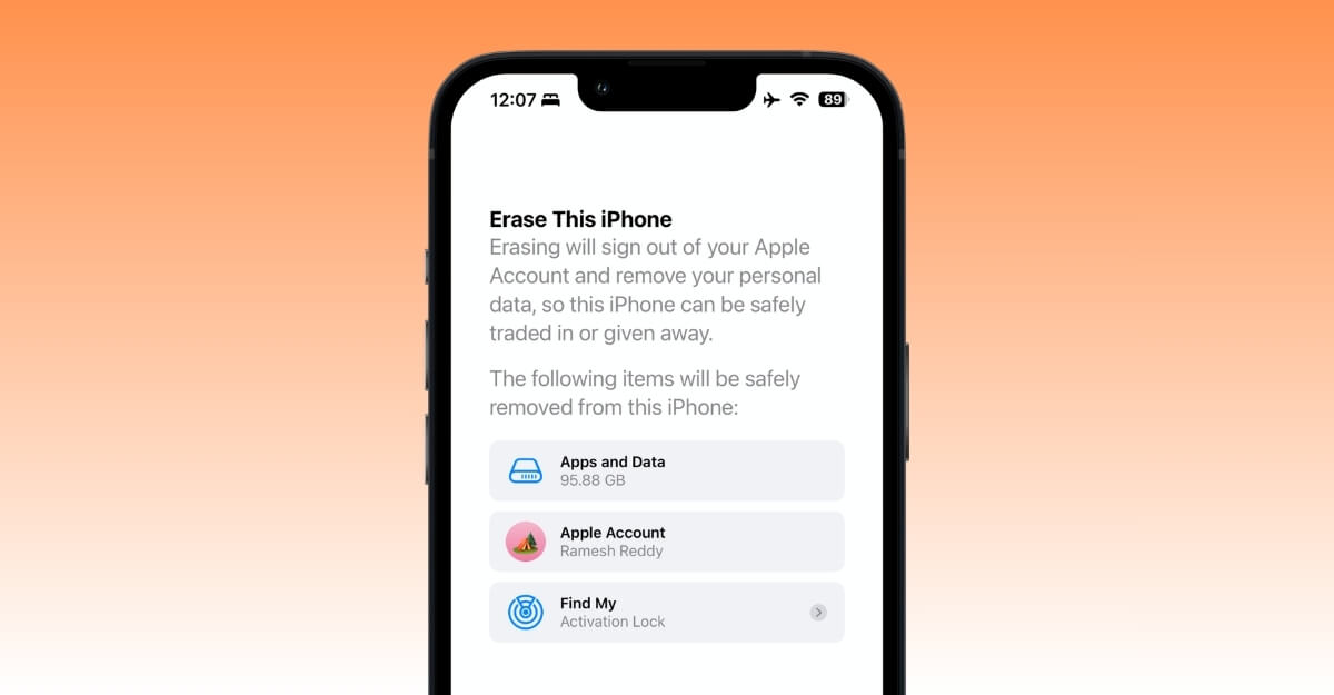 reset and backup your iphone