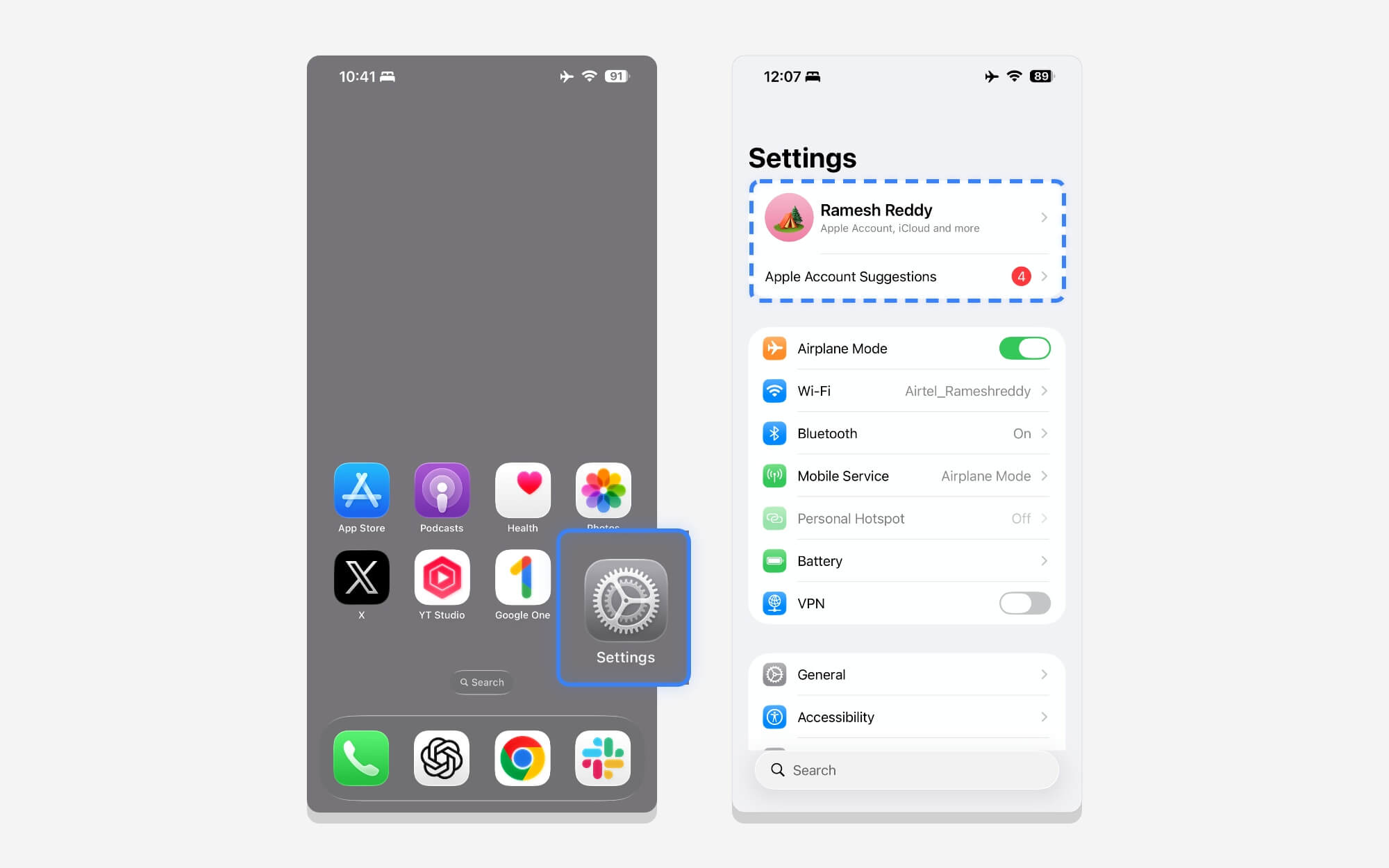how to set automatic date and time on iphone