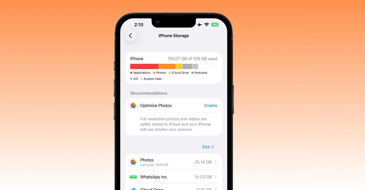 free up iphone storage 