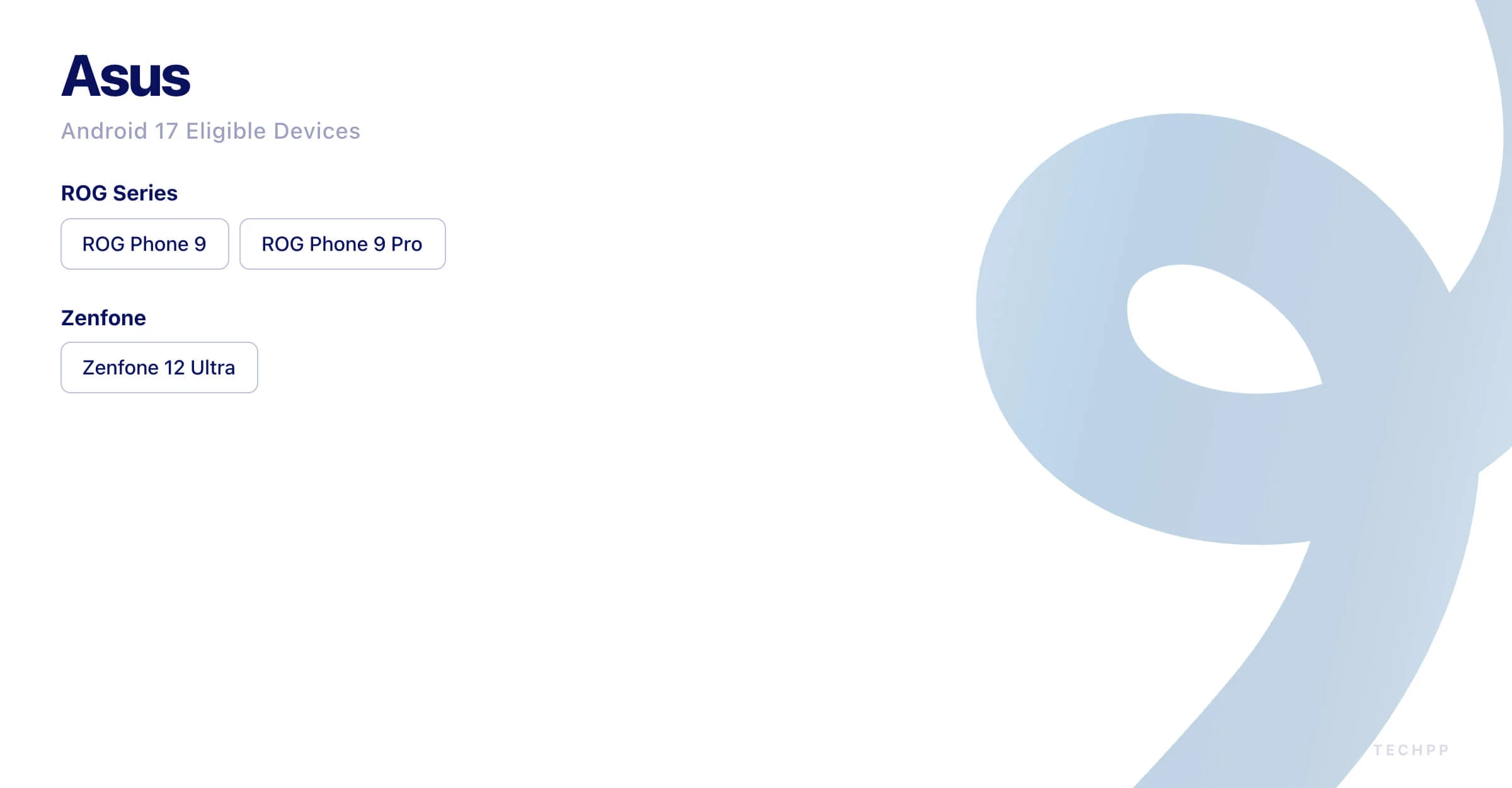 ASUS Android 17 対象デバイス asus android 17 eligible devices