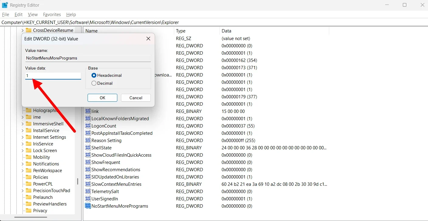 edit value for recommended