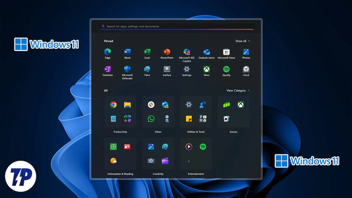 how to get rid of all and recommended sections from windows 11 start menu