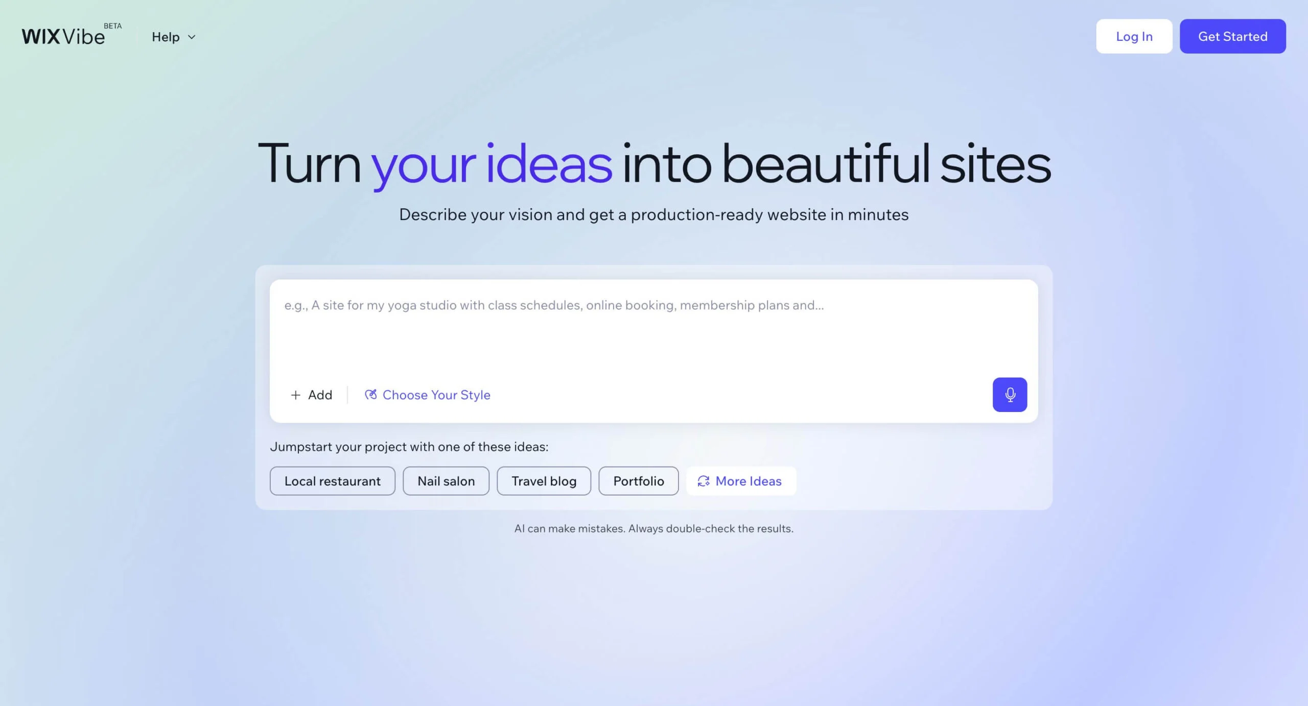 已縮放的氛圍編碼網站 vibe coding website