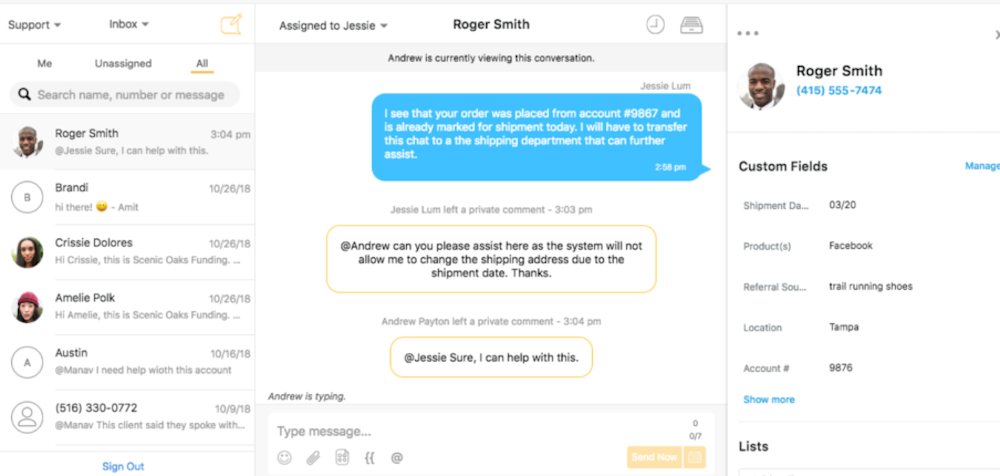 Zendesk mesajlaşma