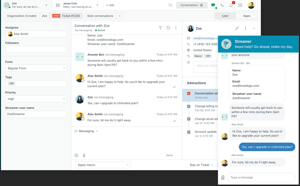 Chat de Zendesk