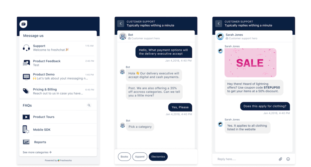 Chat en vivo de Freshchat