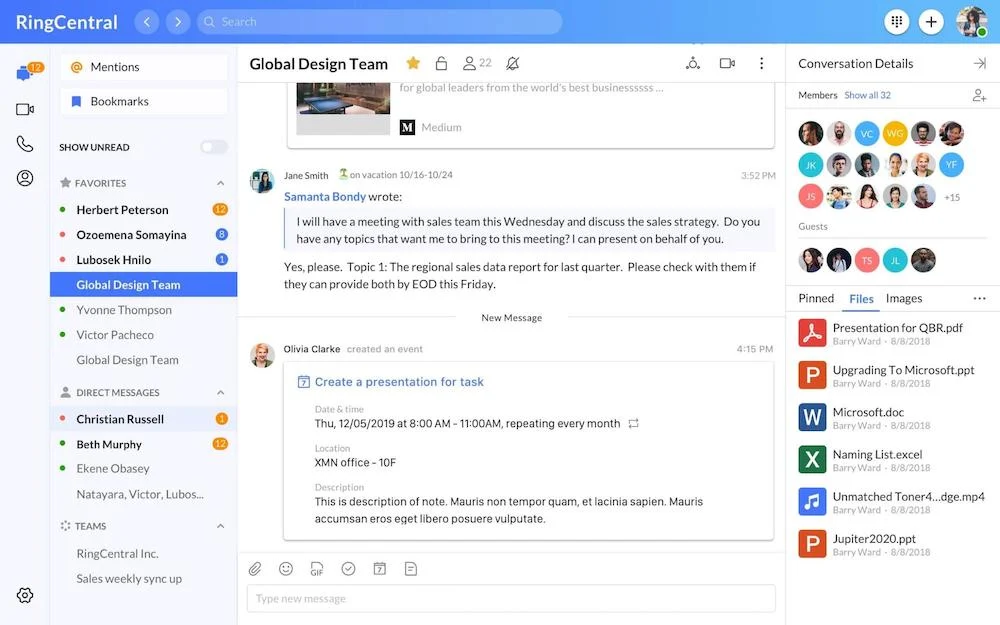 RingCentral 消息傳遞