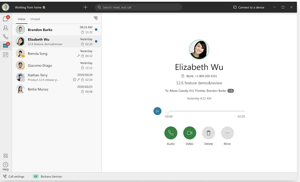 Poczta głosowa Webex