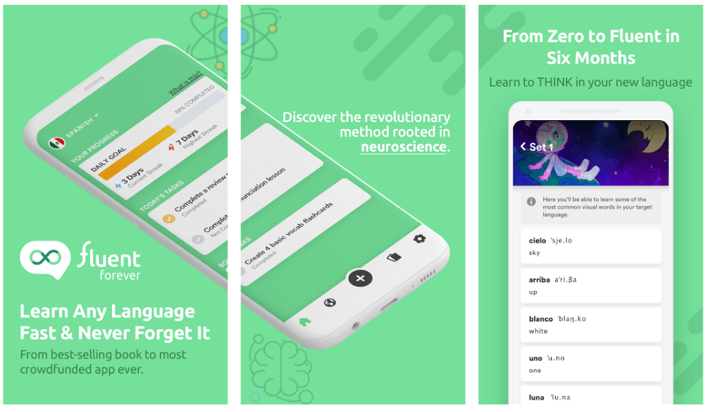 Fluent Forever - 適用於 Android 的最佳教育應用