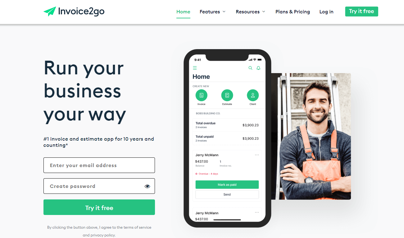 Invoice2go - 最佳商業發票軟件