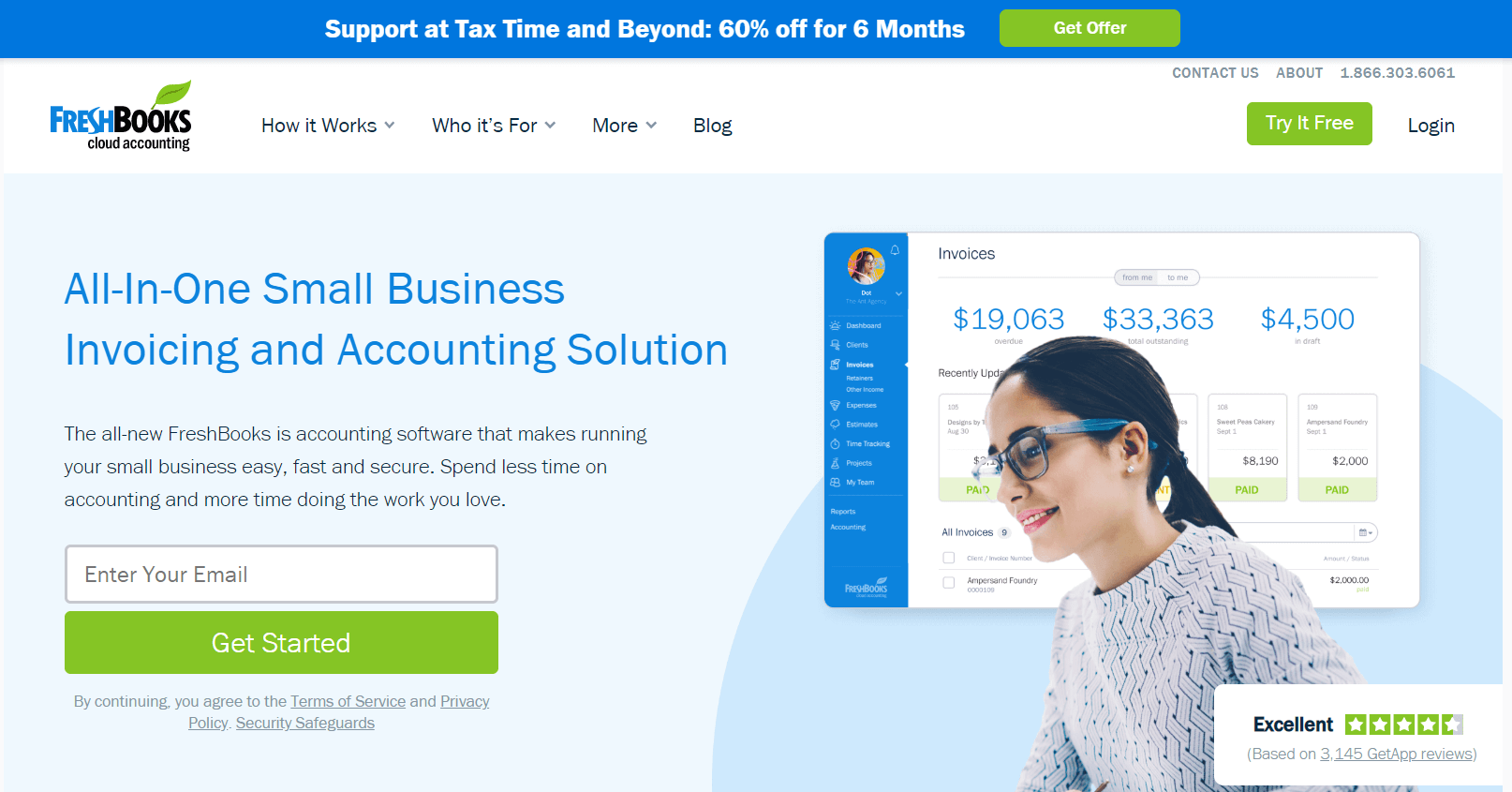 Freshbooks - 最佳商業發票軟件