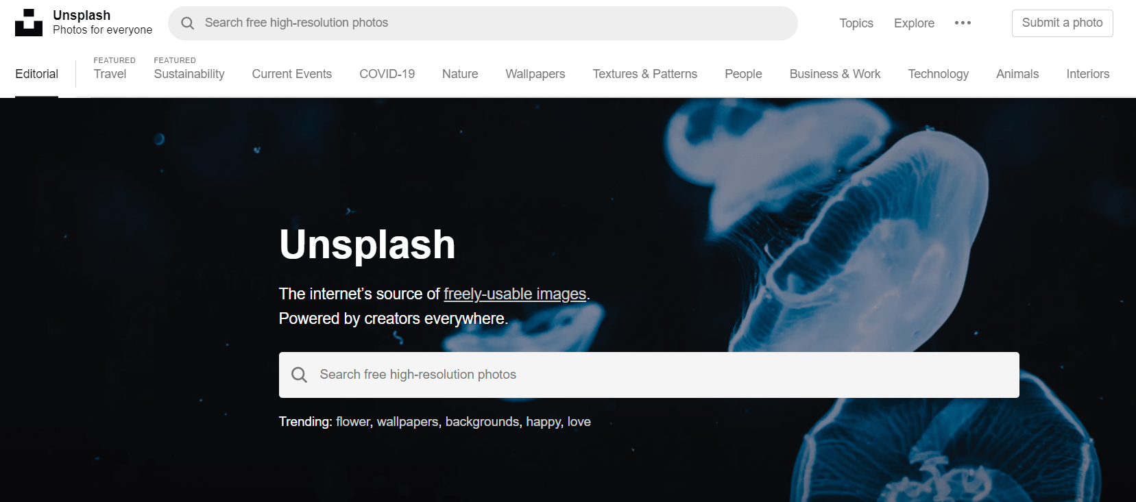 Unsplash - 圖片網站