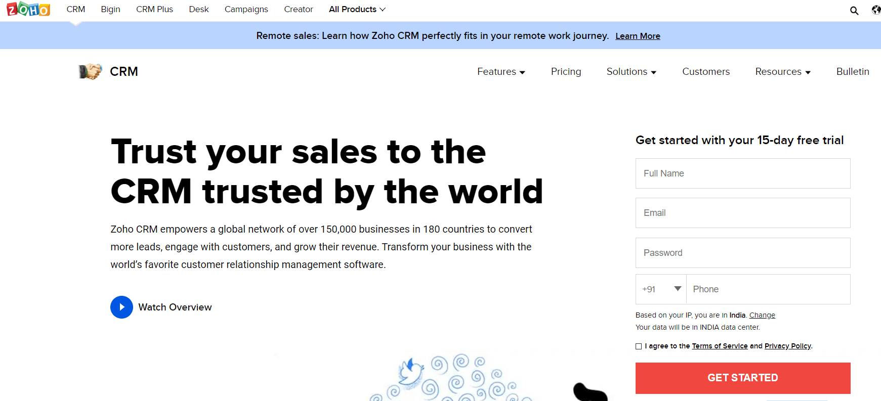 Zoho - 最佳開源 CRM 軟件